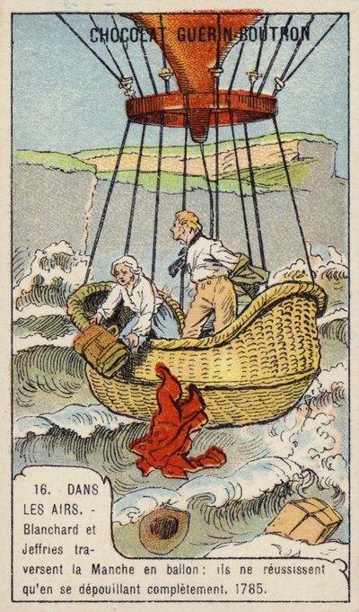 Blanchard e Jeffries effettuano il primo volo in mongolfiera attraverso la Manica da French School