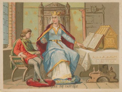 Bianca di Castiglia, regina consorte di Francia come moglie di Luigi VIII (1188-1252) da French School