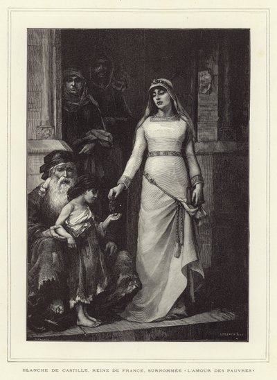 Bianca di Castiglia, Regina Consorte di Luigi VIII di Francia e madre di Luigi IX da French School
