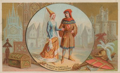 Bianca di Castiglia e Tebaldo di Champagne da French School