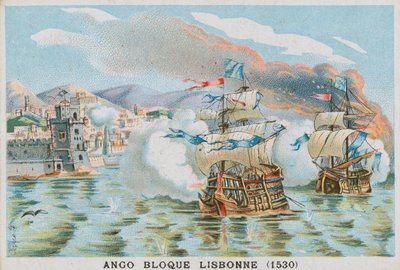 Blocco di Lisbona da parte di Jean Ango, 1530 da French School