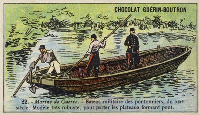 Barca dei costruttori di ponti militari francesi da French School