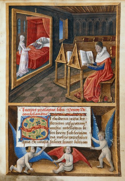 Boezio e la Filosofia, illustrazione da 