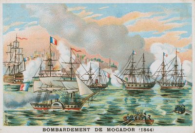 Bombardamento di Mogador, Marocco, da parte dei francesi, 1844 da French School
