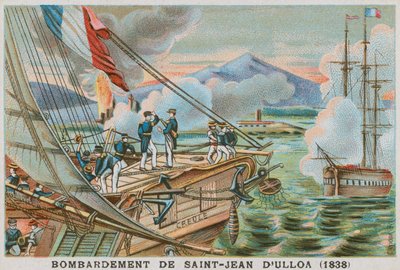 Bombardamento di San Juan de Ulua, Messico, da parte dei francesi, 1838 da French School