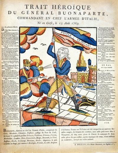 Bonaparte (1769-1821) che pianta la bandiera francese sul ponte di Lodi, 10 maggio 1796 da L