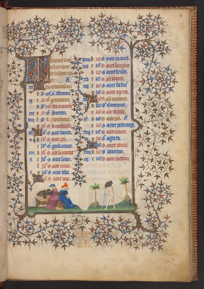 Libro delle Ore, Add MS 32454 f.2r, Francia da French School