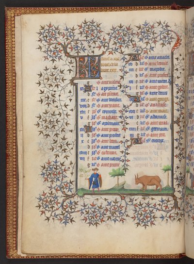 Libro delle Ore, Add MS 32454 f.3v, Francia da French School