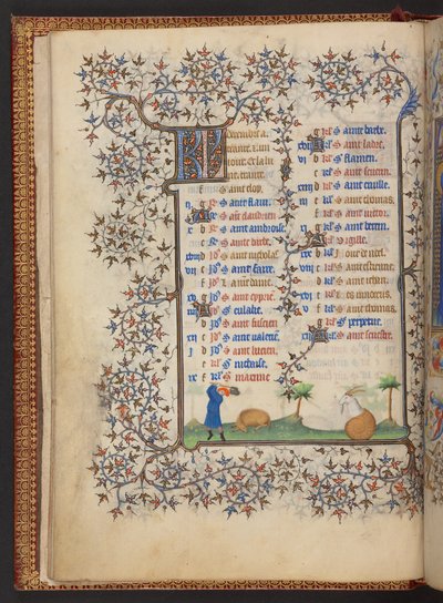 Libro delle Ore, Add MS 32454 f.7v, Francia da French School