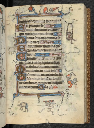 Libro delle Ore, uso di St Omer, Add MS 36684, f.31r, c.1318-25 da French School