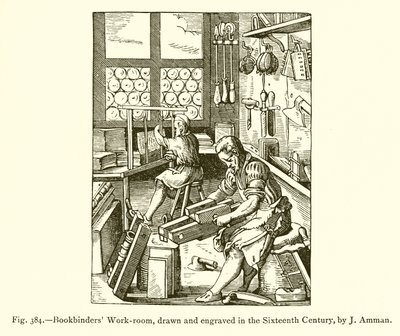 Sala di lavoro dei rilegatori da French School