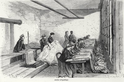 Laboratorio di tintura Bouterel a Clichy, da Turgan, Parigi, 1874 da French School