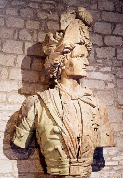 Figura di prua: busto di corsaro francese da French School