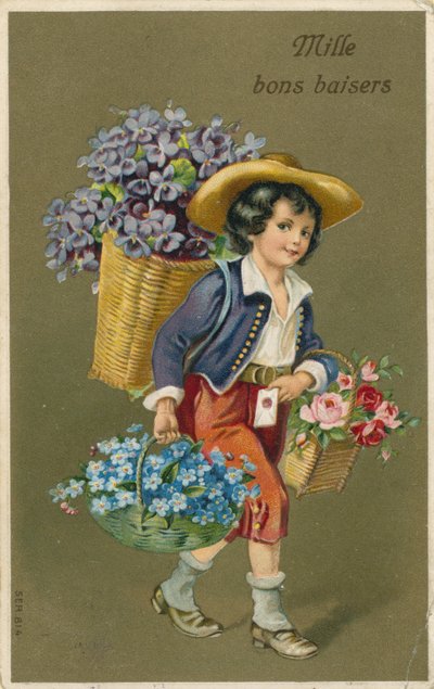 Ragazzo che porta fiori da French School