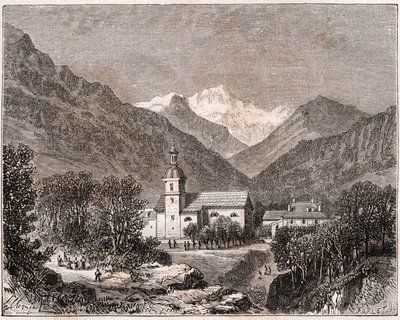 Brides-les-Bains - Savoia - incisione in "France illustrée: géographie, histoire, administration statistique" di V.A. Malt-Brown. 1884 da French School