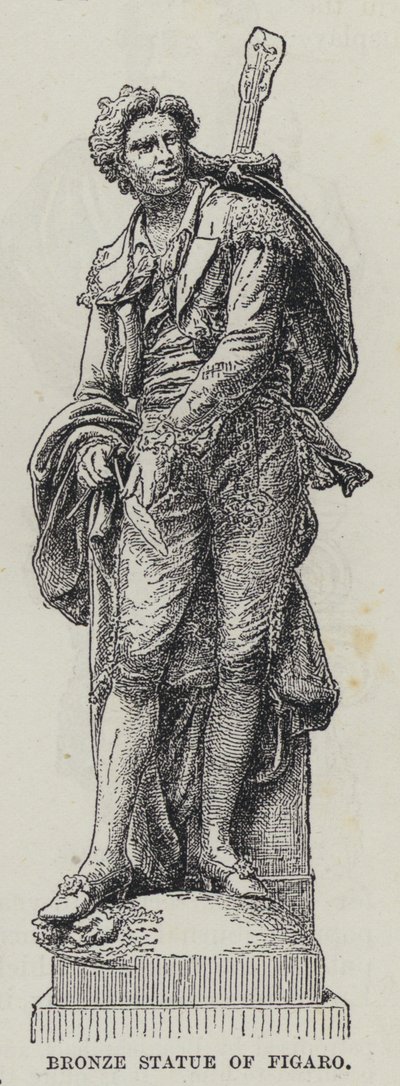 Statua in bronzo di Figaro da French School