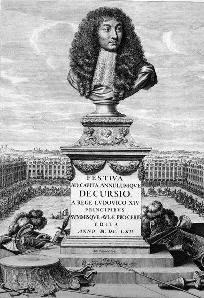 Busto di Luigi XIV il Grande (1638-1715) - in “Festiva ad Capita Cancellumque Decursio, A Rege Ludovico XIV...”, C. Perrault, Parigi Imprimerie Royale da French School