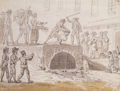 Busto di Marat gettato in una fogna, 5 febbraio 1795 da French School