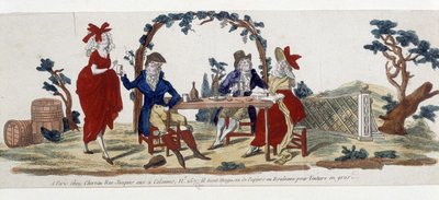 Caffè a Parigi: chez Chereau, rue Jacques - incisione da French School