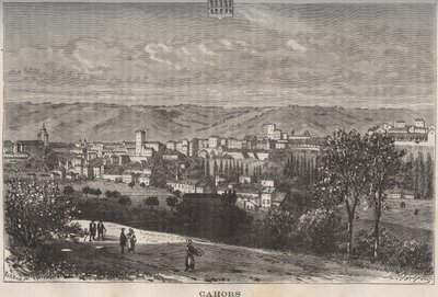 Cahors - Lot - Midi-Pirenei - incisione in 