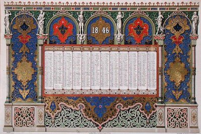 Calendario per il 1846, c.1845 da French School