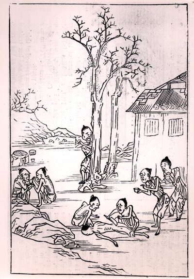 Cannibalismo in Cina, da un disegno cinese, 1870 da French School