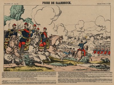 Cattura di Saarbrucken da parte dei francesi, Guerra Franco-Prussiana, 2 agosto 1870 da French School