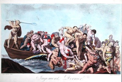 Caricatura che raffigura Napoleone (1769-1821) al Giudizio Universale, c.1815 da French School