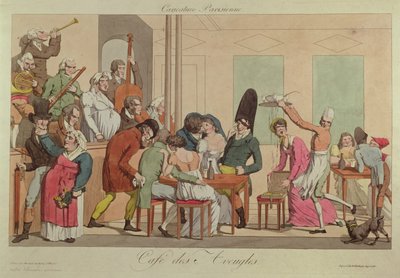 Caricatura del Cafe des Aveugles, c.1800 da French School