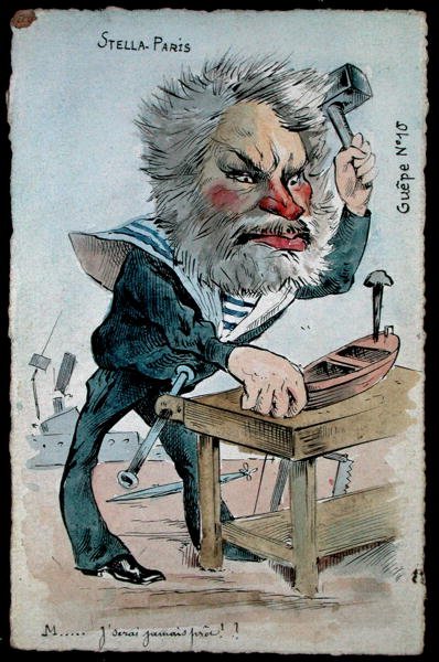 Caricatura del Ministro della Marina, Camille Pelletan (1846-1915) dalla serie 
