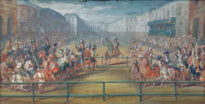 Carosello delle Amazzoni nel 1682 da French School