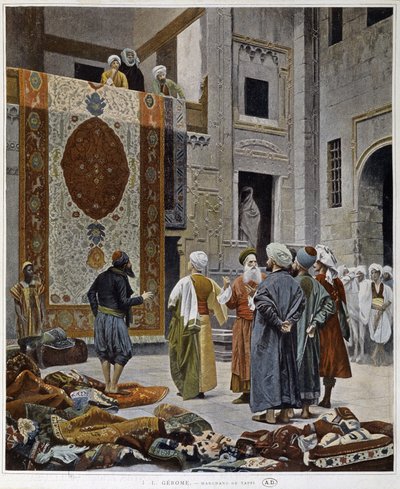 Venditori di tappeti in Egitto da French School
