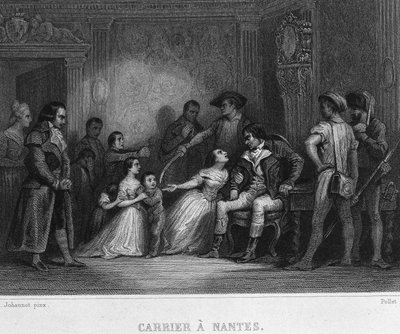 Carrier a Nantes - in "Revolution francaise" di Thiers. XIX secolo da French School
