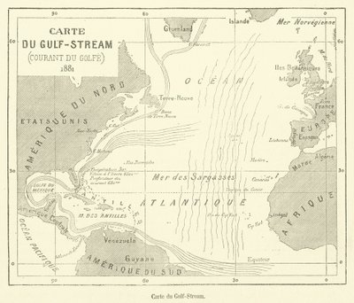 Carta del Gulf Stream da French School