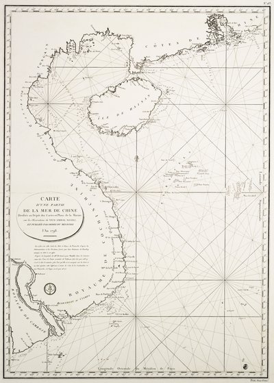 Carta di una parte del Mare della Cina disegnata al Depot des Cartes et Plans de la Marine, sulle osservazioni del Vice-Ammiraglio Rosili, e pubblicata per ordine del Ministro. l