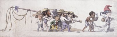 Cartone che raffigura la Francia come il mercante di schiavi delle sue colonie, c.1845-48 da French School