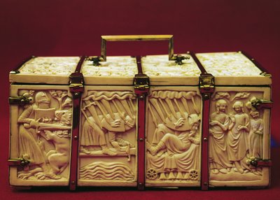 Scrigno con scene dalla letteratura romantica, 1330 da French School