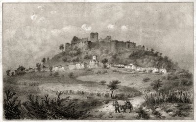 Castello di Preny (incisione, ca. 1860) da French School
