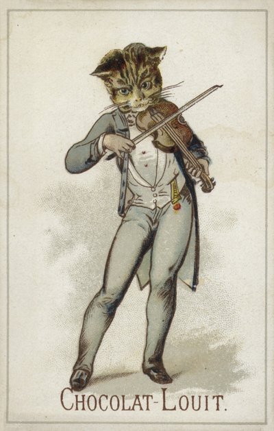 Gatto che suona il violino da French School