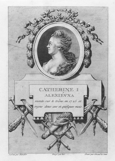 Caterina I di Russia (incisione) da French School