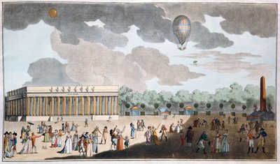 Celebrazione del Giorno della Bastiglia, 14 luglio sugli Champs Elysees, Parigi nel 1801 da French School