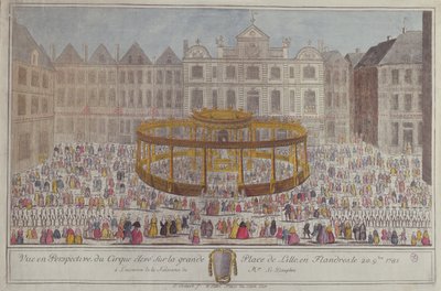 Celebrazioni a Lille in onore della nascita del Delfino, 1781 da French School