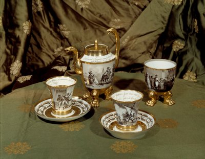 Ceramica sotto il Direttorio. Servizio da caffè ispirato alla campagna egiziana di Napoleone I da French School