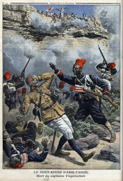 Ciad, imboscata ad Abir Taouil, morte del capitano Fiegenschuh, illustrazione da 
