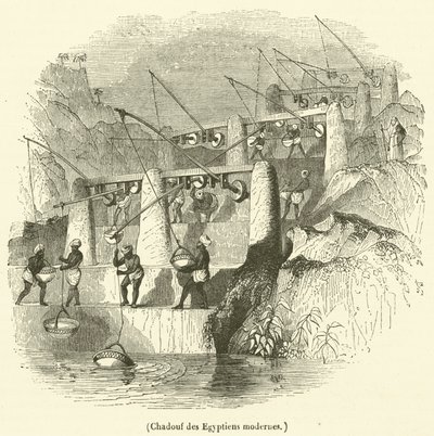 Shaduf degli egiziani moderni da French School