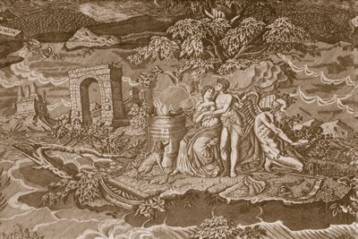 Copertura di sedia con iscrizioni in francese, c.1811 da French School