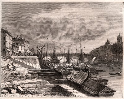 Chalon-sur-Saône - Saône-et-Loire - incisione in "La France illustrée: géographie, histoire, administration statistique" di V.A. Malt-Brown. 1884 da French School