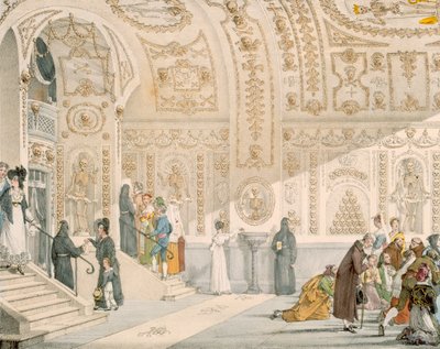 Cappella dei Morti, inciso da Villain, pub. 1820 da French School