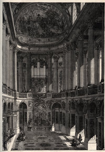 Cappella del Palazzo di Versailles - incisione in 