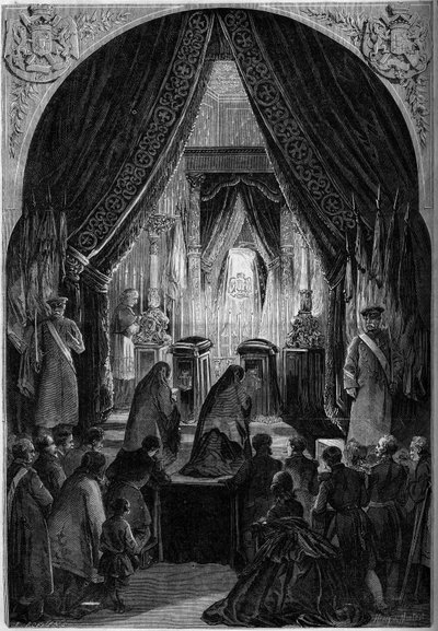 Chapelle ardente durante i funerali del Conte Philippe Antoine Ornano (1784-1863), Maresciallo dell